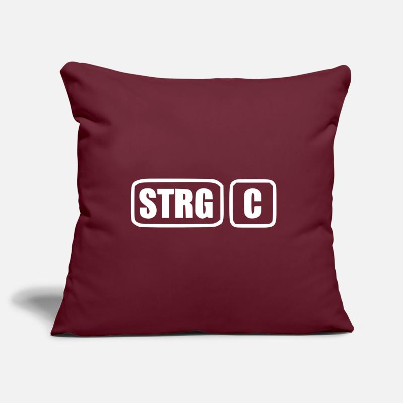 [Ctrl] [C] [blanc] Housse de coussin décorative 45 x 45 cm