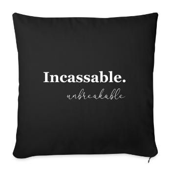 unbreakable - Sofa pillowcase 17,3'' x 17,3'' (45 x 45 cm) - black - Front