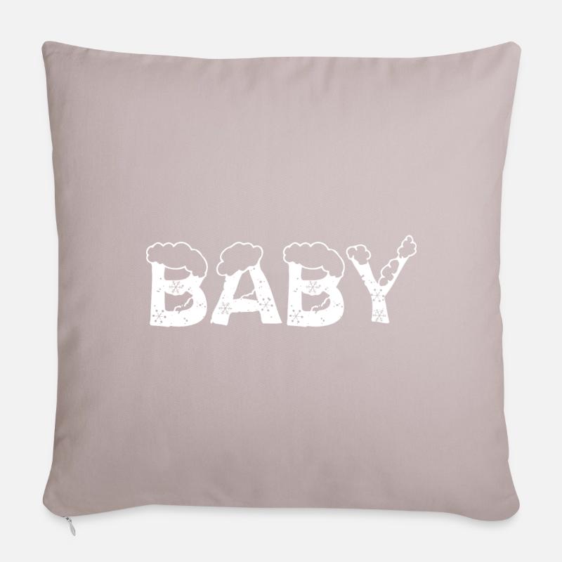 Texte Glace Costume De Noël Bébé Housse de coussin décorative 45 x 45 cm