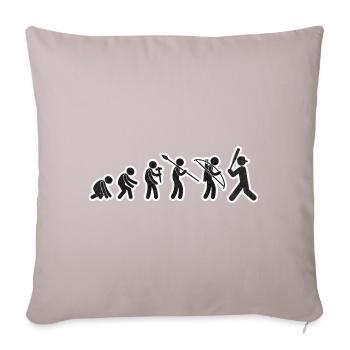 Evolution Baseball Black Grunge - Sofakissenbezug 45 x 45 cm - helles Taupe - Vorne