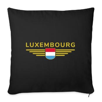 Luxembourg T-Shirt Design for Fans - Sofa pillowcase 17,3'' x 17,3'' (45 x 45 cm) - black - Front