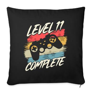 11 Anniversaire 11 ans Enfants Cadeau - Housse de coussin décorative 45 x 45 cm - noir - Devant
