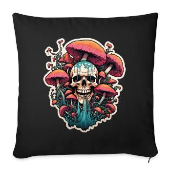 Deadly Toadstool - Sofa pillowcase 17,3'' x 17,3'' (45 x 45 cm) - black - Front