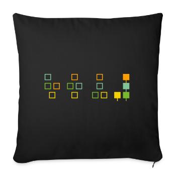 Synthétiseur musicien de musique keyboard - Housse de coussin décorative 45 x 45 cm - noir - Devant