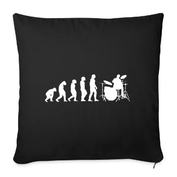 Evolution Schlagzeuger - Sofakissenbezug 45 x 45 cm - Schwarz - Vorne