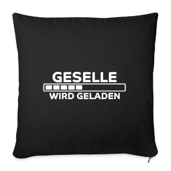 Geselle Spruch Lustiges Gesellenprüfung Geschenk - Sofakissenbezug 45 x 45 cm - Schwarz - Vorne