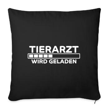 Tierarzt Spruch Beruf Lustiges Tierarzt Geschenk - Sofakissenbezug 45 x 45 cm - Schwarz - Vorne