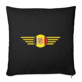 I Love Andorra, Elegance Style Design T-Shirt - Sofa pillowcase 17,3'' x 17,3'' (45 x 45 cm) - black - Front