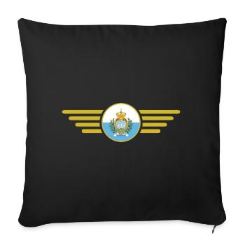 I love San Marino, elegance style design T-Shirt - Sofa pillowcase 17,3'' x 17,3'' (45 x 45 cm) - black - Front
