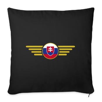 I love Slovakia, elegance style design T-Shirt - Sofa pillowcase 17,3'' x 17,3'' (45 x 45 cm) - black - Front