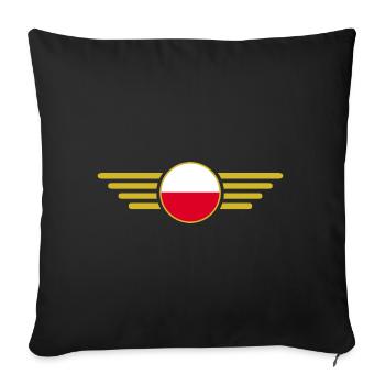 I love Poland, elegance style design T-Shirt - Sofa pillowcase 17,3'' x 17,3'' (45 x 45 cm) - black - Front