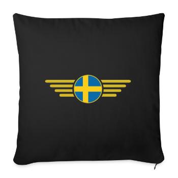 I Love Sweden, Elegance Style Design T-Shirt - Sofa pillowcase 17,3'' x 17,3'' (45 x 45 cm) - black - Front