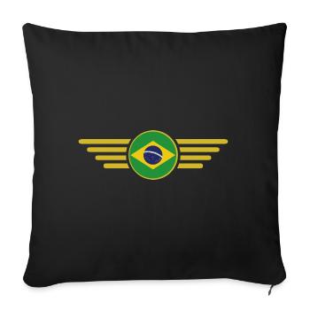 I Love Brazil, Elegance Style Design T-Shirt - Sofa pillowcase 17,3'' x 17,3'' (45 x 45 cm) - black - Front