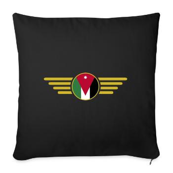 J’aime Jordan, T-shirt Style Design - Housse de coussin décorative 45 x 45 cm - noir - Devant