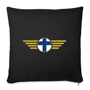 I Love Finland, Style Design T-Shirt, Clothing - Sofa pillowcase 17,3'' x 17,3'' (45 x 45 cm) - black - Front