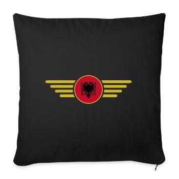Ich liebe Albanien, Eleganz Stil Design T-Shirt - Sofakissenbezug 45 x 45 cm - Schwarz - Vorne