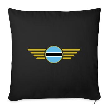 J’aime le Botswana, T-shirt design de style élégance - Housse de coussin décorative 45 x 45 cm - noir - Devant