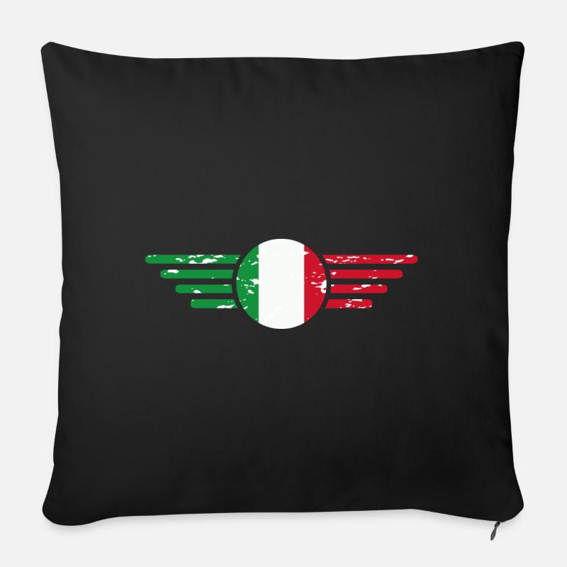 J’aime l’Italie T-shirt design de style élégance - Housse de coussin décorative 45 x 45 cm - noir