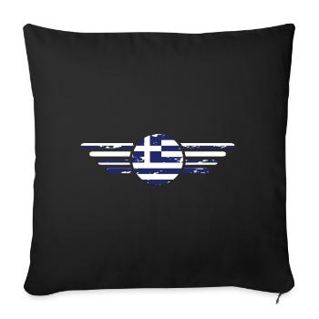 I Love Greece, Style Design T-Shirt - Sofa pillowcase 17,3'' x 17,3'' (45 x 45 cm) - black - Front