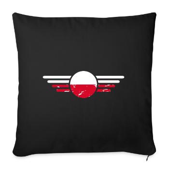 I Love Poland, Elegance Style Design T-Shirt - Sofa pillowcase 17,3'' x 17,3'' (45 x 45 cm) - black - Front
