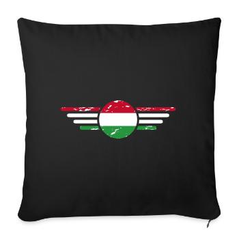 I Love Hungary, Elegance Style Design T-Shirt - Sofa pillowcase 17,3'' x 17,3'' (45 x 45 cm) - black - Front