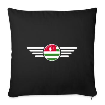J’aime l’Abkhazie, T-shirt design de style élégance - Housse de coussin décorative 45 x 45 cm - noir - Devant