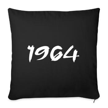 1964 Gift 61st Anniversary 1964 Retro 1964 - Sofa pillowcase 17,3'' x 17,3'' (45 x 45 cm) - black - Front