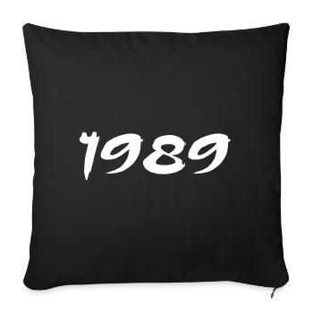 1989 36th Anniversary Gift 1989 Retro 1989 - Sofa pillowcase 17,3'' x 17,3'' (45 x 45 cm) - black - Front