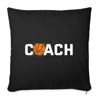 Coach Basketball - Basketball Player Gift - Sofa pillowcase 17,3'' x 17,3'' (45 x 45 cm) - black - Front