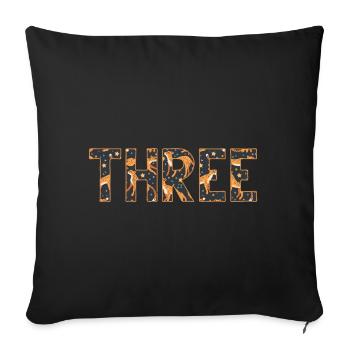 Jungle Birthday Children Zoo Animal 3 years old - Sofa pillowcase 17,3'' x 17,3'' (45 x 45 cm) - black - Front