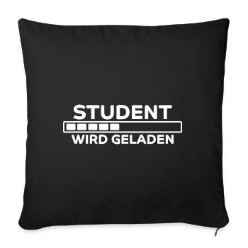 Student Spruch Uni Universität Student Geschenk - Sofakissenbezug 45 x 45 cm - Schwarz - Vorne