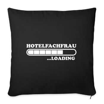 Hotelfachfrau Spruch Lustig Hotelfachfrau Geschenk - Sofakissenbezug 45 x 45 cm - Schwarz - Vorne