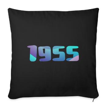 1955 Birthday Gift Vintage 1955 Retro 1955 - Sofa pillowcase 17,3'' x 17,3'' (45 x 45 cm) - black - Front