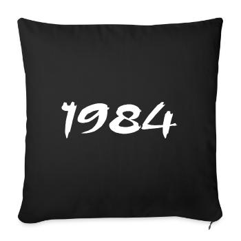 1984 41st Anniversary Gift 1984 Retro 1984 - Sofa pillowcase 17,3'' x 17,3'' (45 x 45 cm) - black - Front