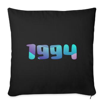 Cadeau Anniversaire 1994 Millésime 1994 Rétro 1994 - Housse de coussin décorative 45 x 45 cm - noir - Devant