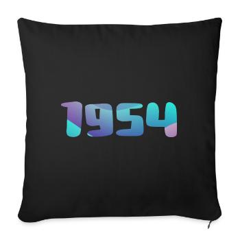 1954 Birthday Gift Vintage 1954 Retro 1954 - Sofa pillowcase 17,3'' x 17,3'' (45 x 45 cm) - black - Front
