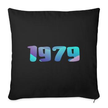 1979 Geburtstagsgeschenk Vintage 1979 Retro 1979 - Sofakissenbezug 45 x 45 cm - Schwarz - Vorne