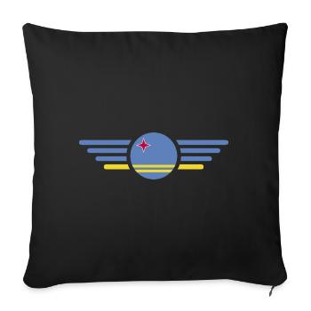 J’aime Aruba, T-shirt design de style élégance - Housse de coussin décorative 45 x 45 cm - noir - Devant