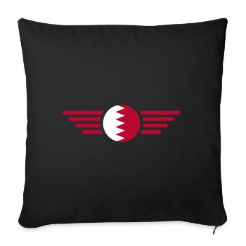 J’aime Bahreïn, T-shirt design de style élégance - Housse de coussin décorative 45 x 45 cm - noir - Devant