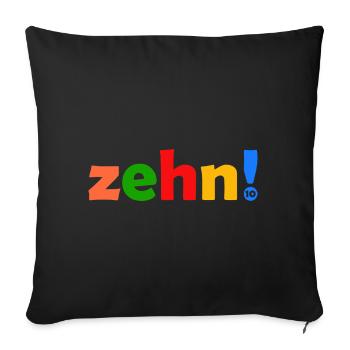 ZEHN 10 JAHRE JUNGE 10. GEBURTSTAG - Sofakissenbezug 45 x 45 cm - Schwarz - Vorne