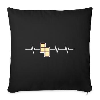 I love Retro Gaming - Block Edition - Sofakissenbezug 45 x 45 cm - Schwarz - Vorne