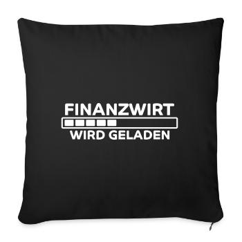 Finanzwirt Spruch Job Lustiges Finanzwirt Geschenk - Sofakissenbezug 45 x 45 cm - Schwarz - Vorne