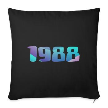 1988 Birthday Gift Vintage 1988 Retro 1988 - Sofa pillowcase 17,3'' x 17,3'' (45 x 45 cm) - black - Front