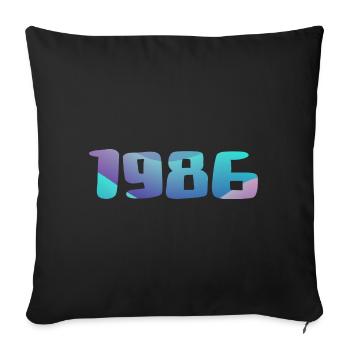 1986 Birthday Gift Vintage 1986 Retro 1986 - Sofa pillowcase 17,3'' x 17,3'' (45 x 45 cm) - black - Front