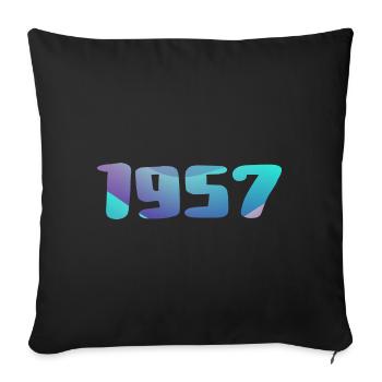 Birthday Gift 1957 Vintage 1957 Retro 1957 - Sofa pillowcase 17,3'' x 17,3'' (45 x 45 cm) - black - Front