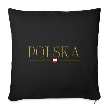 I Love Poland, Elegance Style Design T-Shirt - Sofa pillowcase 17,3'' x 17,3'' (45 x 45 cm) - black - Front