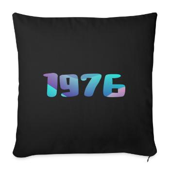 1976 Birthday Gift Vintage 1976 Retro 1976 - Sofa pillowcase 17,3'' x 17,3'' (45 x 45 cm) - black - Front