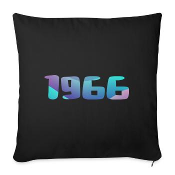 1966 Geburtstagsgeschenk Vintage 1966 Retro 1966 - Sofakissenbezug 45 x 45 cm - Schwarz - Vorne