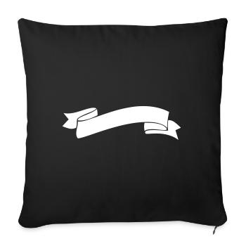 banderole icon ribbon - Sofa pillowcase 17,3'' x 17,3'' (45 x 45 cm) - black - Front