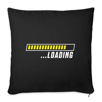 loading ladebalken symbol - Sofakissenbezug 45 x 45 cm - Schwarz - Vorne